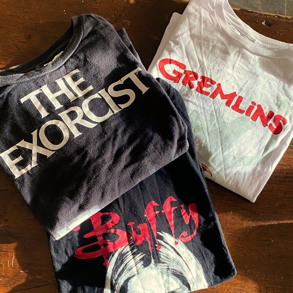Tops - Lot of three 100% cotton tees—The Exorcist, Gremlins & Buffy the Vampire Slayer